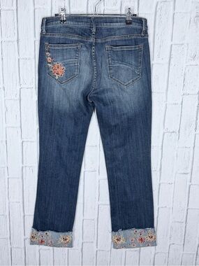 🌸 Driftwood Colette Classic Fit Embroidered Cuff Jeans Size 29